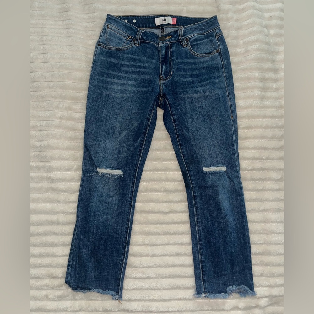 Women’s Cabi Cropped High Straight Jeans • Size 4